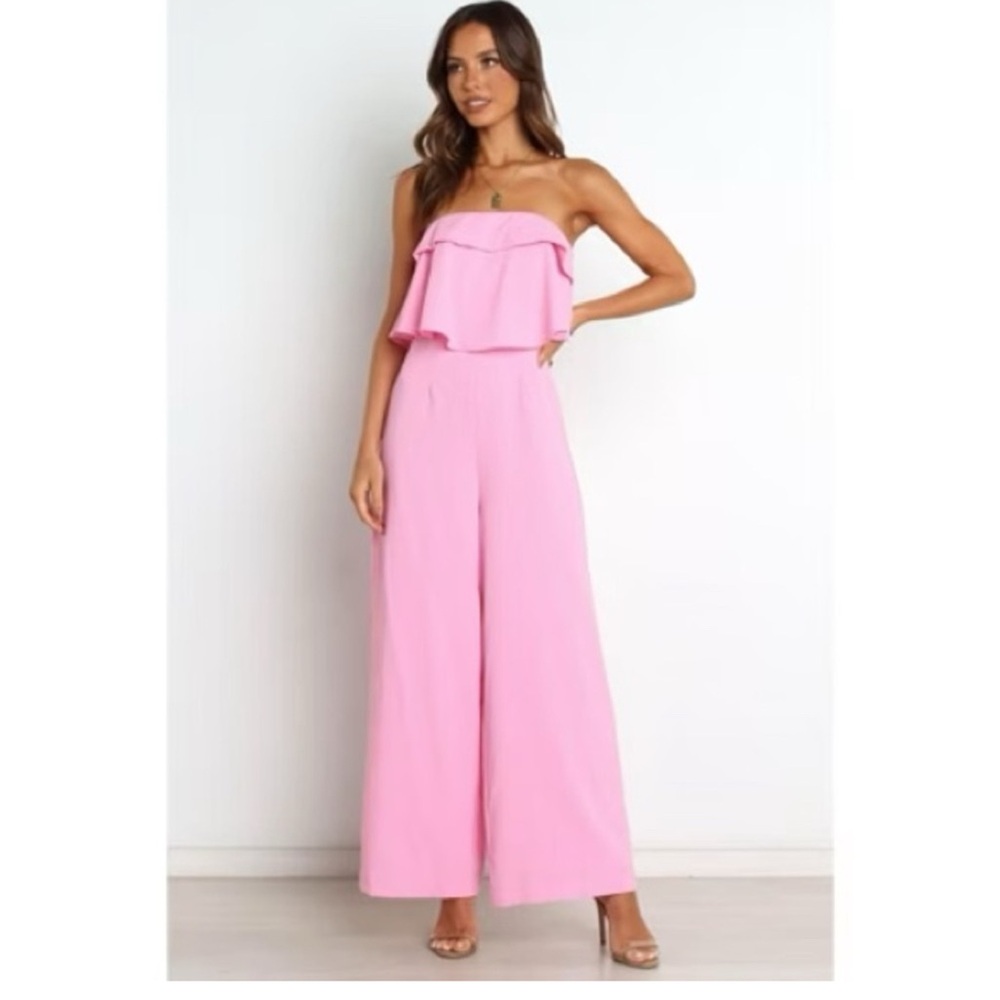NWT Petal + Pup Pink Strapless Jumpsuit